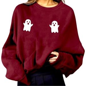 Ghost Halloween Sweater With Ghost Crossbody Bag Bundle